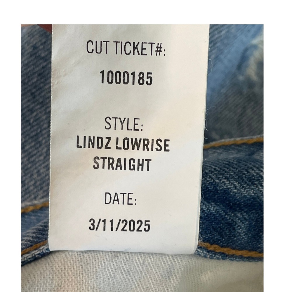 NEW Citizens of Humanity Lindz Lowrise Straight Jeans 27 Medium Wash Distressed - Picture 8 of 11